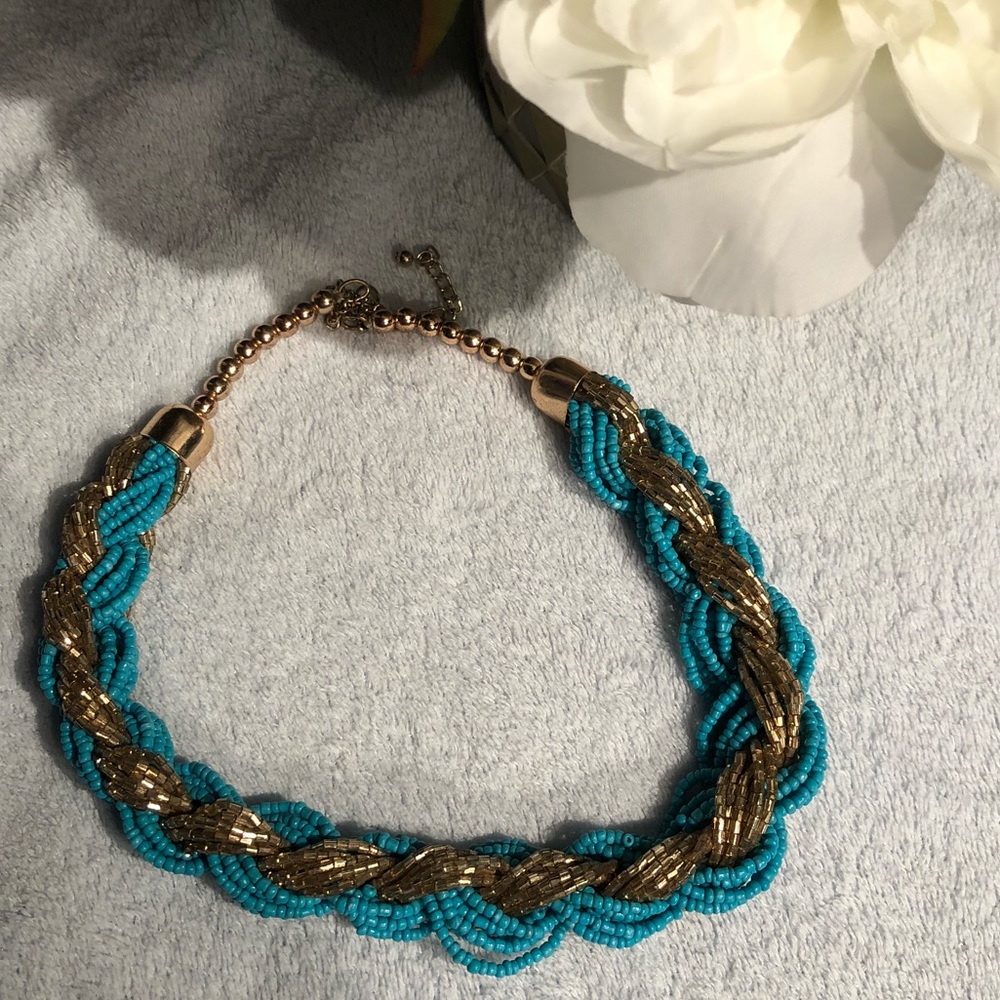 Blue and Gold Necklace